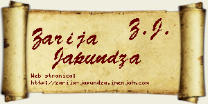 Zarija Japundža vizit kartica